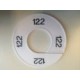 Maatring 9 cm wit/zw 122 